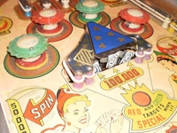 Image # 47738: Straight Flush Roto-Targets 
(The left green pop bumper should have a matching green skirt.)