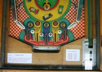Image # 66616: Struggle Buggies Lower Playfield 
(The instruction card and score card are not original to this game.)