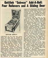 Image # 40665: Subway Cash Box Ad 
(Cash Box, Oct-22-1966, page 123. This ad incorrectly states that 'Subway' has a match feature.)