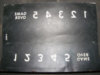 Image # 49840: Super Duo Ball In Play Card - Reverse 
(This card is placed underneath the instruction card in the card holder. This image is not reversed. You are looking at the side that faces the light bulbs. From a game with serial number 04002.)