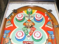 Image # 49826: Super Duo Upper Playfield 
(All the rubber rings are missing from this playfield. Serial number 04002.)