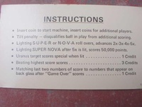 Image # 29795: Super Nova Instruction Card