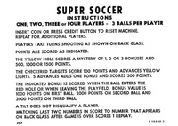 Image # 50361: Super Soccer Instruction Card 3 Balls