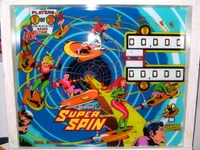 Image # 48213: Super Spin Backglass 
(Serial number 02589.)
