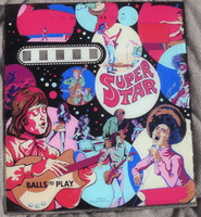 Image # 75770: Super Star Backglass 
(The replay window was blacked out after the game left the factory.)