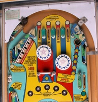 Image # 46672: Surf Champ Sample Game - Upper Playfield 
(Serial number 01261 S.)