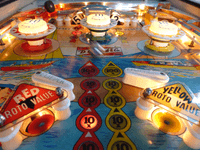 Image # 77499: Surf Side Sample Game - Illuminated Upper Playfield 
(Serial number 01040 S.)