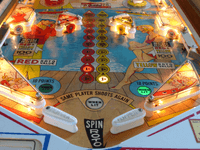 Image # 77501: Surf Side Sample Game - Illuminated Lower Playfield 
(Serial number 01040 S.)