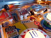 Image # 77502: Surf Side Sample Game - Illuminated Playfield - Detail 
(Serial number 01040 S.)