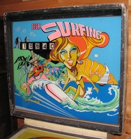 Image # 59759: Surfing Backglass 
(Serial number 0383.)