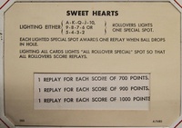 Image # 64147: Sweet Hearts Instruction and Score Cards
