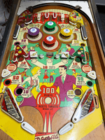 Image # 77512: Swing-Along Playfield 
(Two white ball guides at top of playfield have been replaced with red posts.)