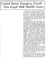 Image # 48154: Tampico Billboard New Game Announcement 
(The Billboard, Jul-16-1949, page 102)