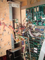 Image # 39442: Big Guns Inside Backbox - Left 
(Serial number 557 118502. System 11A CPU.)