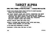 Image # 10122: Target Alpha Instruction Card