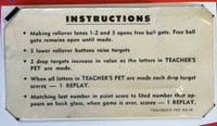 Image # 45661: Teacher's Pet Instruction Card