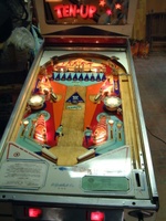 Image # 41845: Ten-Up Illuminated Playfield 
(The cabinet has been repainted but is included here to show its other features.)