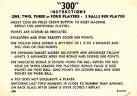 Image # 42474: &quot;300&quot; Instruction Card - 3 Balls
