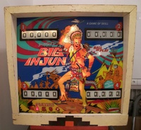 Image # 41544: Big Indian Sample Game - Illuminated Backglass 
(Serial number 1026 S.)
