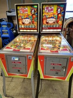 Image # 70177: Top Hand Cabinet - Front View 
(Full House is the replay model. The coin door on the right is missing its coin entry housing and the hole and been blocked with a metal plate.)
