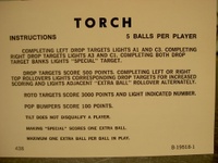 Image # 38518: Torch Instruction Card - English
