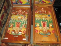 Image # 62870: Trade Winds Playfield Comparison 
(The silver trim around the left playfield is spray paint added by a previous owner.)