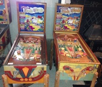 Image # 62878: Trade Winds Cabinet Comparison 
(The silver trim around the left playfield is spray paint added by a previous owner.)