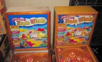 Image # 62879: Trade Winds Backbox Comparison 
(The silver trim around the left playfield is spray paint added by a previous owner.)