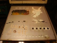 Image # 40152: Trail Drive Backglass - Reverse 
(Serial number 2328.)