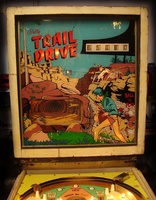 Image # 40141: Trail Drive Backglass 
(Serial number 2328.)