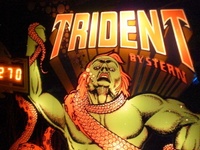 Image # 44363: Trident Illuminated Backglass - Detail