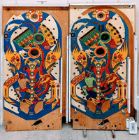 Image # 80040: Trident Early Production Playfield Comparison 
(The Early Production playfield is on the left. The regular production playfield is on the right.)
