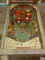 Image # 16778: Trio Playfield with Lockdown bar 
(This game has serial number TR 2106.)