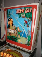 Image # 23271: Tropic Isle Backglass with Lit Monkeys