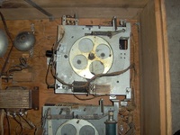Image # 51417: Tumbleweed Inside Backbox - Detail 
(This unit in the upper right corner has had some parts removed. Nearby, one of the bell units has been taken apart.)