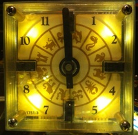 Image # 51439: Twilight Zone Early Production Clock 
(This white clockface was used on the first 2000-3000 games produced. It replaced the prototype clock face that showed a six-color pie chart instead of this numbered dial.)