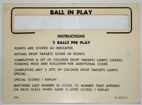 Image # 34837: 2001 Instruction Card 
(From a game with serial number 05430.)