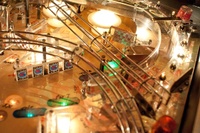 Image # 51442: TX-Sector Whitewood Playfield - Detail 
(Photographed at Chicago Pinball Expo 2011.)