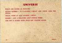 Image # 36721: Universe Instruction Card