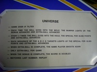 Image # 37552: Universe Instruction Card