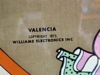 Image # 71087: Valencia Backglass - Detail 
(Serial number 232856.)