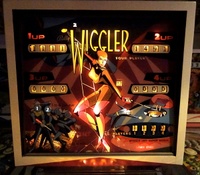 Image # 53448: The Wiggler Illuminated Backglass 
(Serial number 2765.)