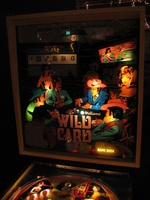 Image # 54323: Wild Card Illuminated Backglass 
(Serial number 314716.)
