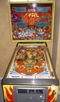 Image # 26853: Wild Fyre Cabinet - Front View 
(The spinning target shown in this image is not original to this game.)