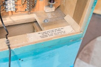 Image # 77438: Wisconsin Inside Backbox - Detail - Rolldown Version 
(Serial number 3392.)