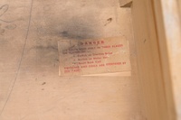 Image # 77452: Wisconsin Inside Cabinet - Detail - Rolldown Version 
(Serial number 3392.)