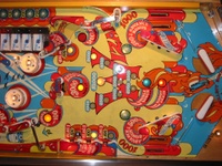 Image # 17097: Wizard! Playfield Lights 
(Double Bonus insert is blue.)