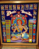 Image # 76310: World Beauties Illuminated Backglass 
(Serial number B12674 S.)