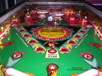 Image # 33316: World Cup Playfield 
(The spinning target artwork at center playfield is not original to this game.)