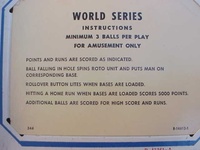 Image # 29809: World Series Instruction Card